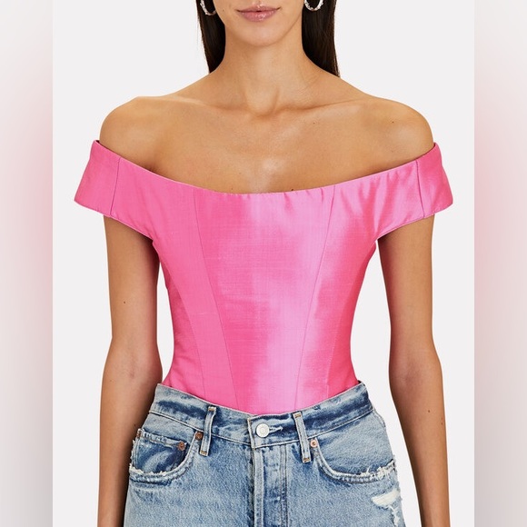 ROZIE CORSETS
Off-The-Shoulder Silk Corset Top - Picture 6 of 14